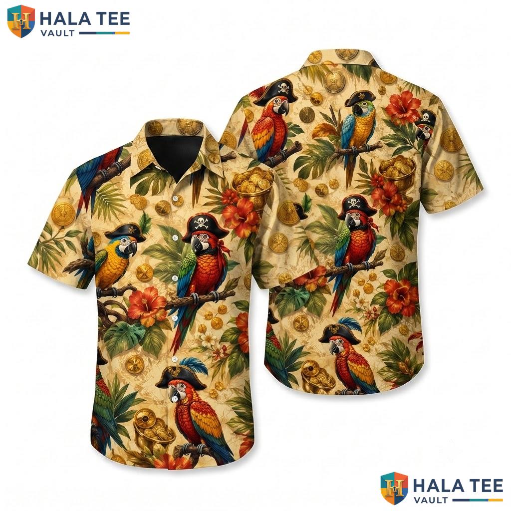 Funny Macaw Tropical Aloha Shirt Vibrant Beach Casual Summer Adventure