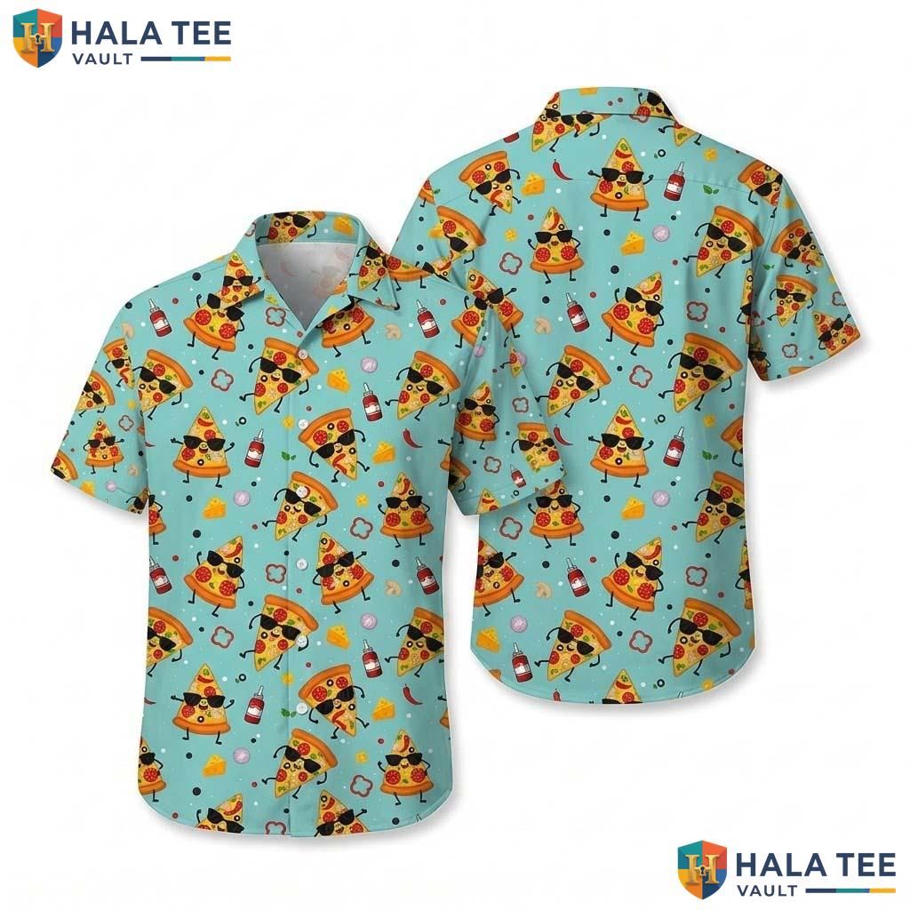 Funny Pizza Personalized Hawaiian Shirt 3D Short Sleeve Aloha Top Men