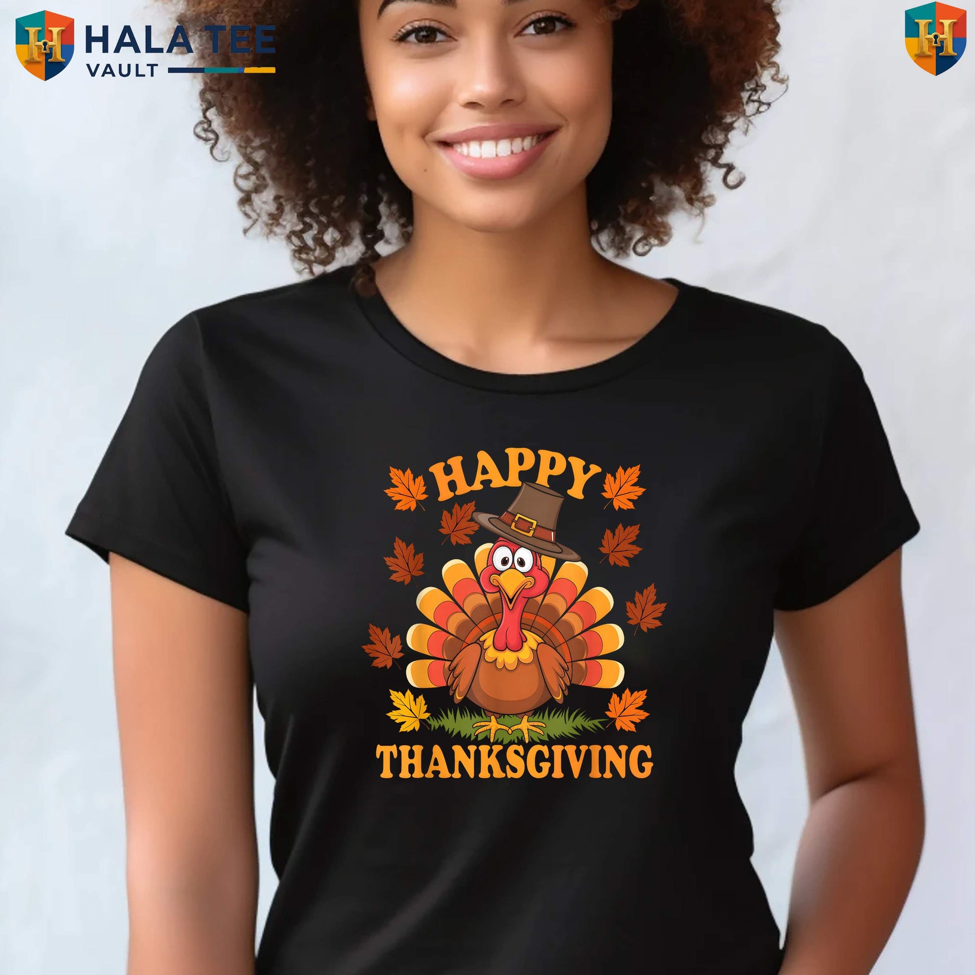 Funny Turkey Family Dinner Shirt Happy Thanksgiving Holiday Feast Graphic Top