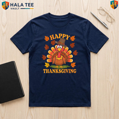 Funny Turkey Family Dinner Tee Happy Thanksgiving Holiday Feast Graphic Top