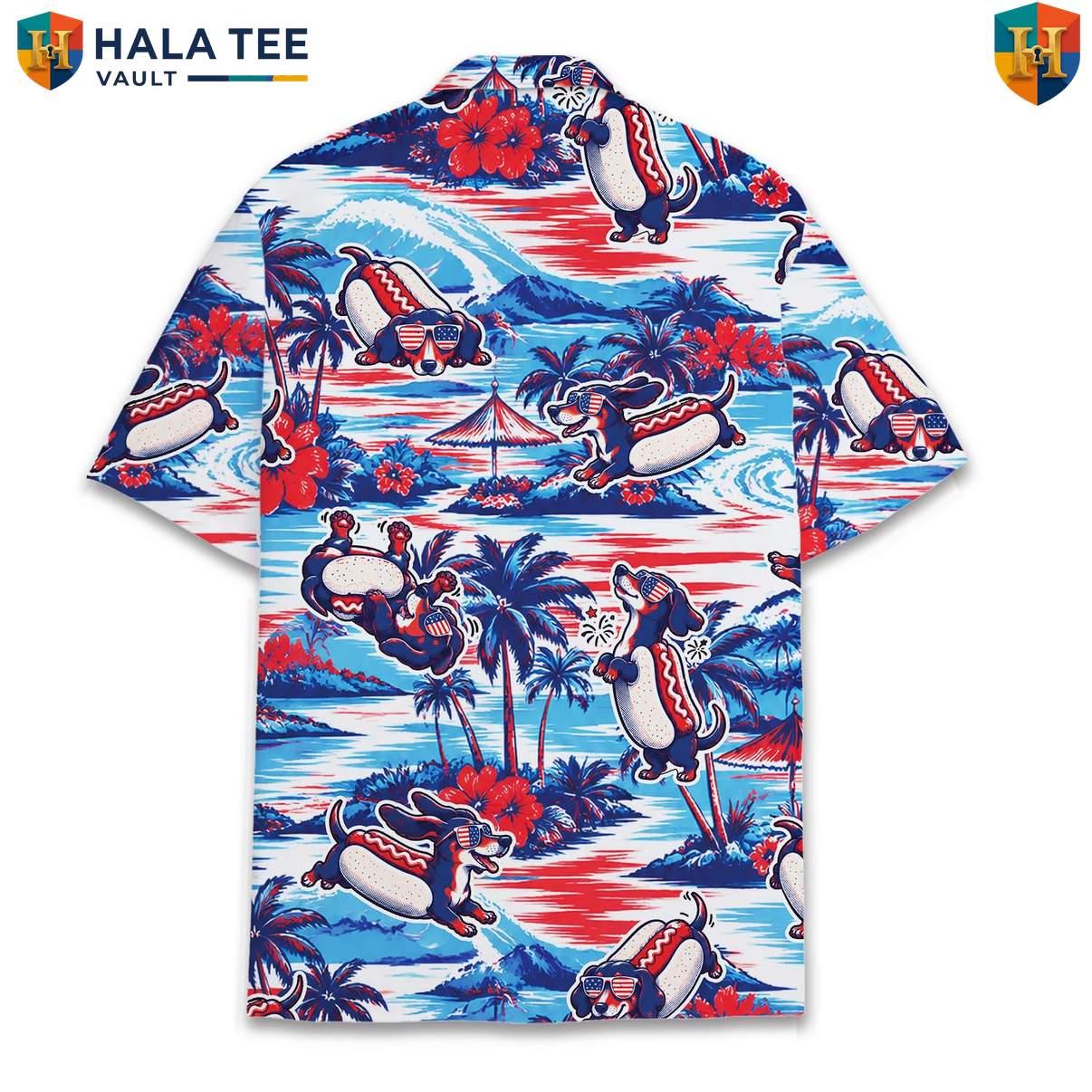 Funny Wiener Dog Aloha Tee Mens Dachshund Tropical Beach Festival Apparel