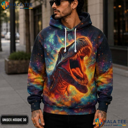 Galaxy Dinosaurs 3D Printed Hoodie Kids Novelty Printed Pullover Girl Boy Top