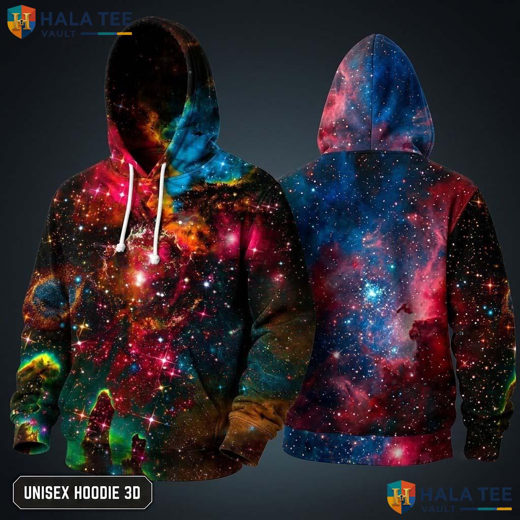 Galaxy Novelty 3D Hoodie Realistic Graphic Pullover For Men Women Top