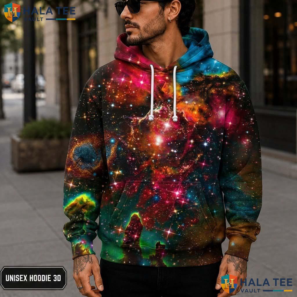 Galaxy Novelty 3D Printed Hoodie Realistic Graphic Pullover For Men Women Top