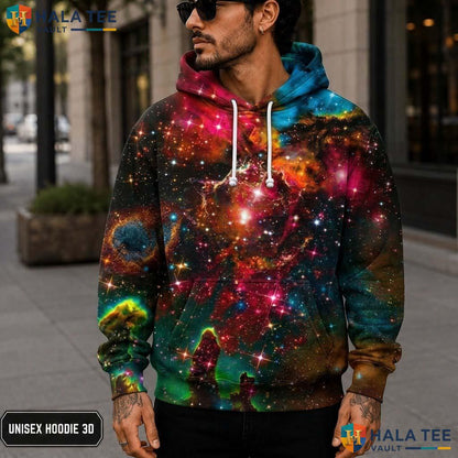 Galaxy Novelty 3D Printed Hoodie Realistic Graphic Pullover For Men Women Top