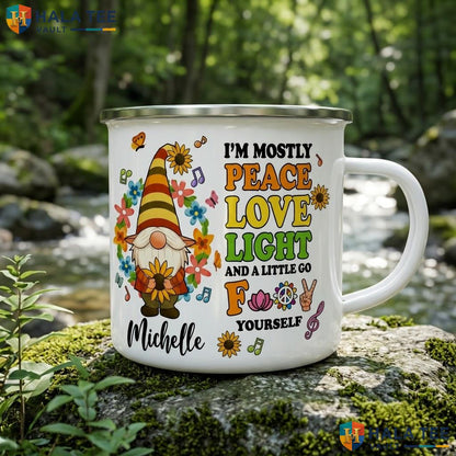 Gardening Gnome Ghost Halloween Accent Mug Cute Plant Lover Ceramic Coffee Mug