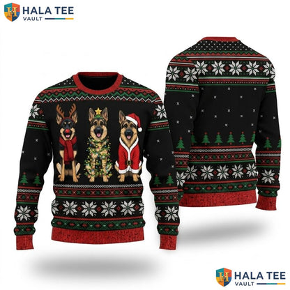 German Shepherd Reindeer Christmas Sweater Funny Dog Lover Holiday