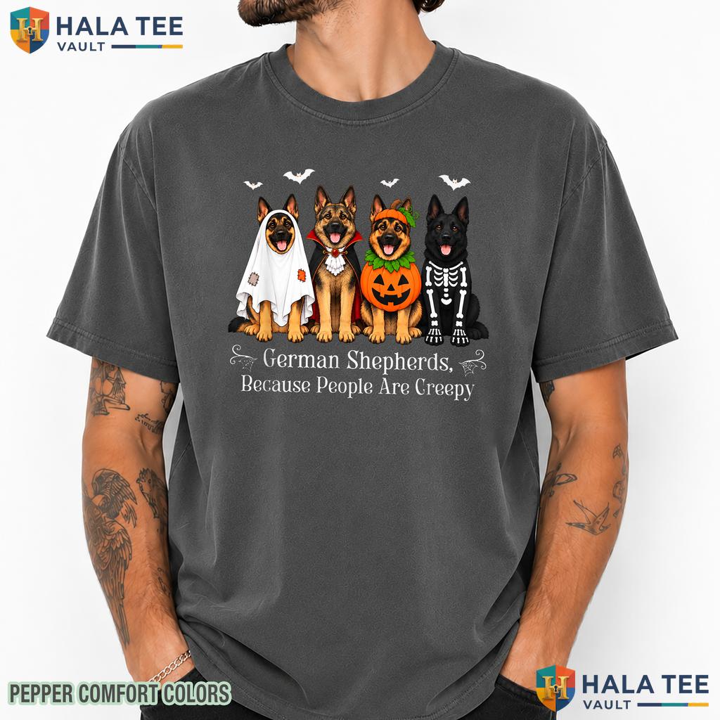 German Shepherds People Creepy Comfort Colors T-Shirt Dog Halloween
