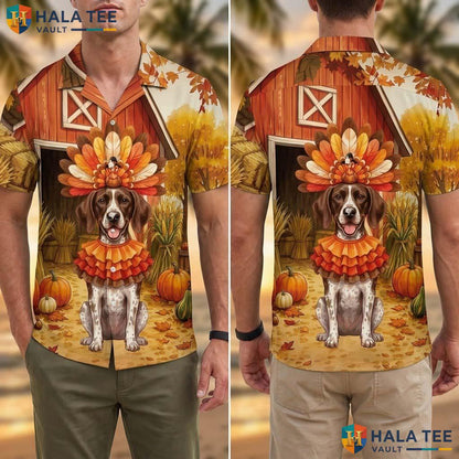 German Shorthaired Pointer Thanksgiving Tropical Shirt Fall Costume