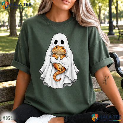 Ghost Bearded Dragon Funny Comfort Colors Shirt Halloween Apparel