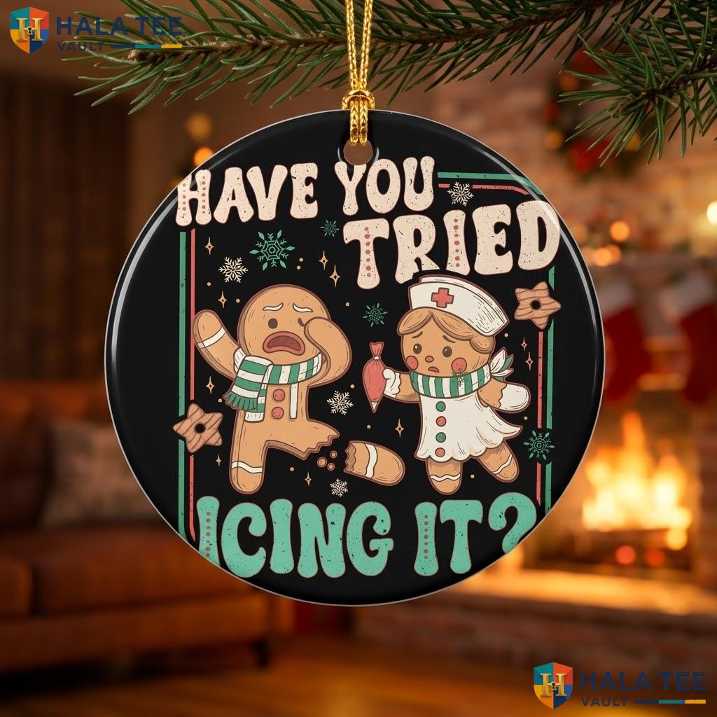 Gingerbread Icing Nurse Christmas Ornament Funny Medical Holiday Gift