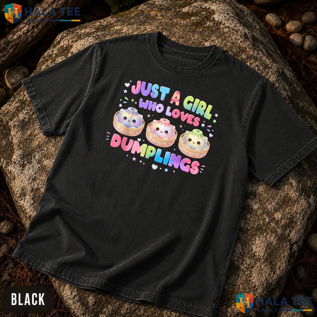 Girl Who Loves Dumplings Comfort Colors T-Shirt Funny Squish Squad Apparel