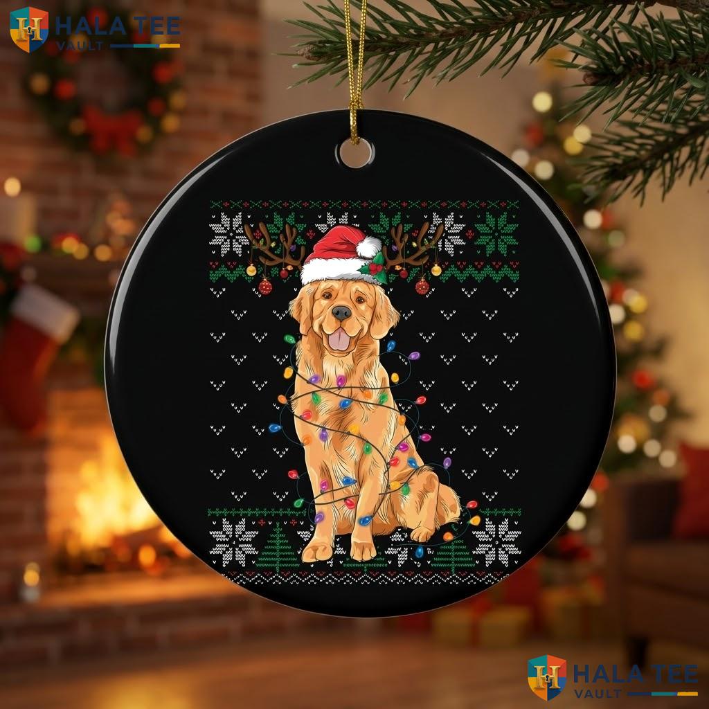Golden Retriever Funny Christmas Ornament Dog Lover Holiday Decor Gift