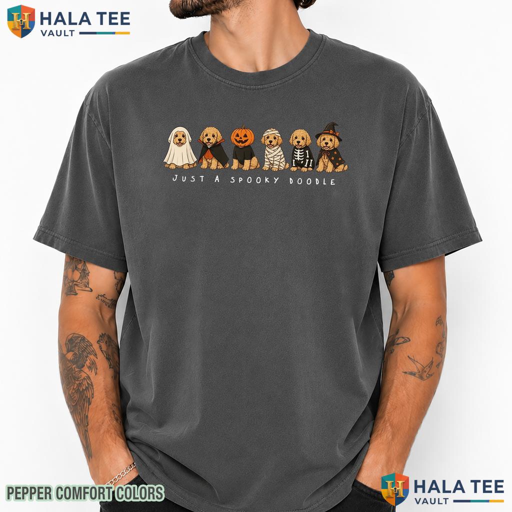 Goldendoodle Spooky Doodle Comfort Colors T-Shirt Funny Halloween Dog