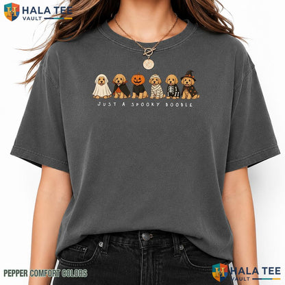 Goldendoodle Spooky Doodle Garment-Dyed T-Shirt Funny Halloween Dog