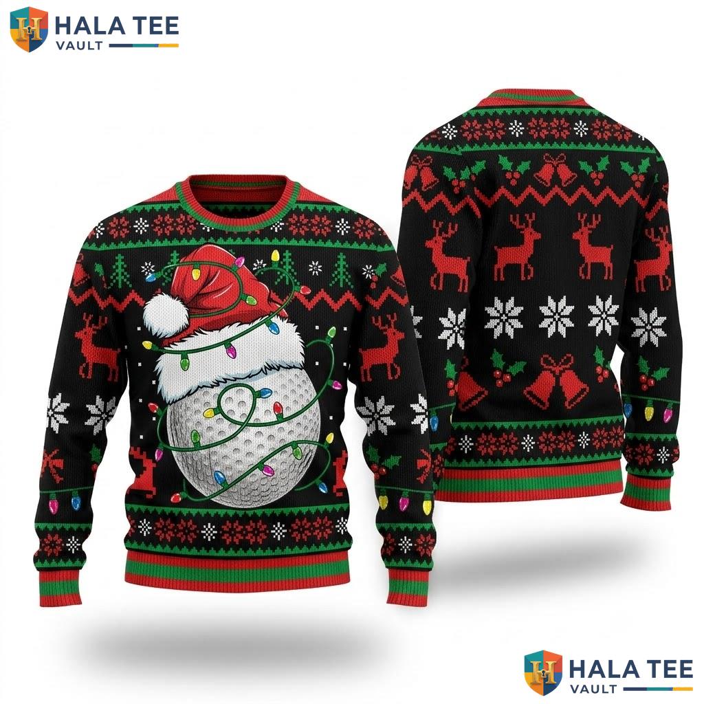 Golfing Sports Ugly Christmas Sweater Funny Mens Womens Holiday Top