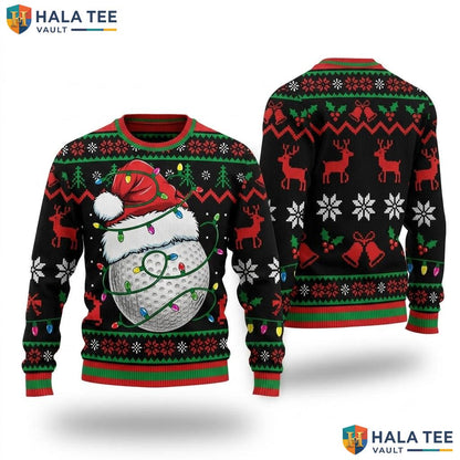 Golfing Sports Ugly Christmas Sweater Funny Mens Womens Holiday Top