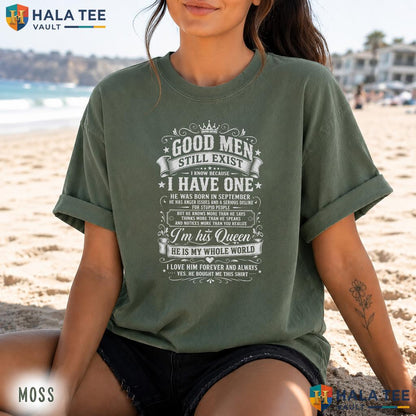 Good Men September Retro Style T-Shirt Still Exist He Was Born Birthday