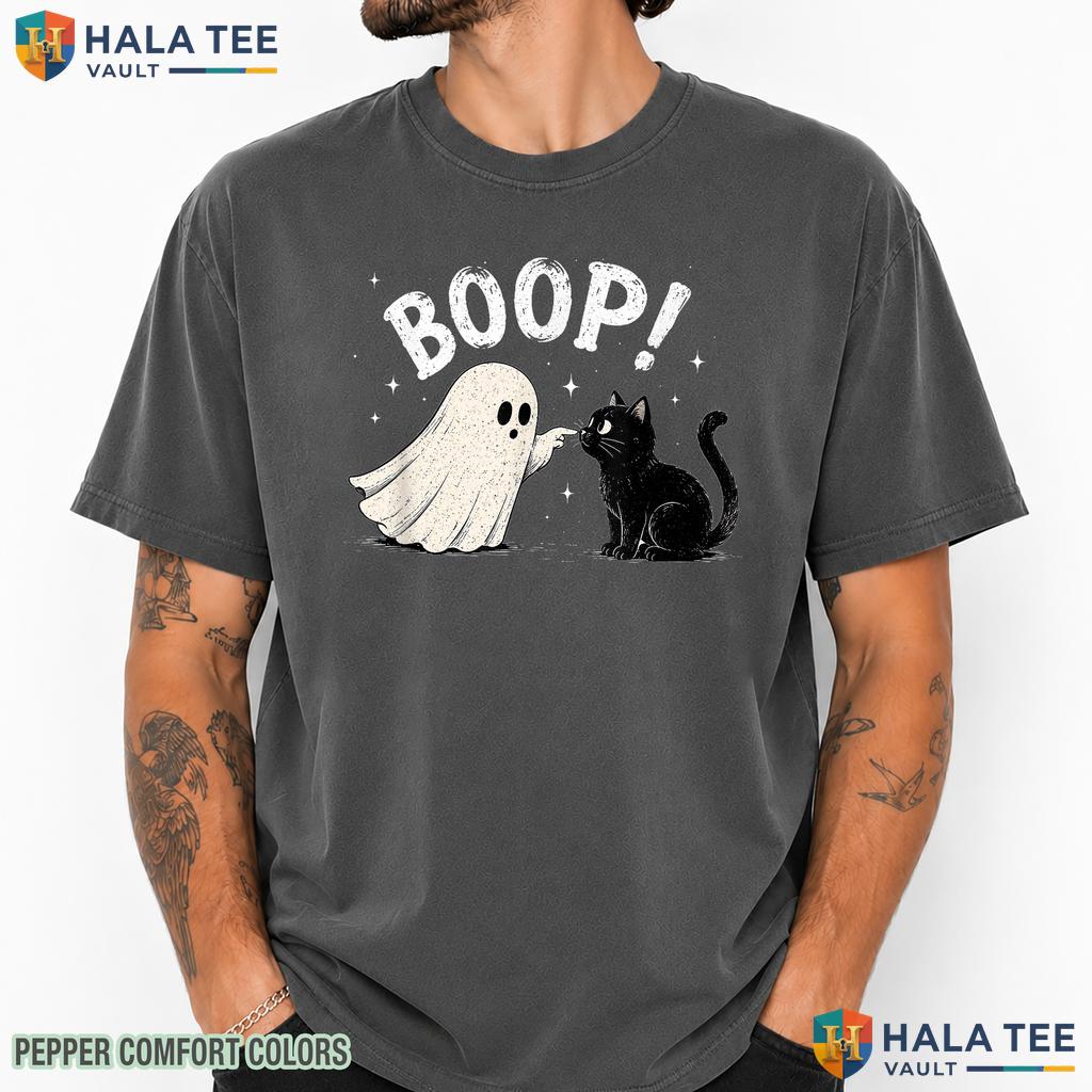 Goth Boojee Ghost Cat Nose Comfort Colors T-Shirt Cute Funny Boo-p