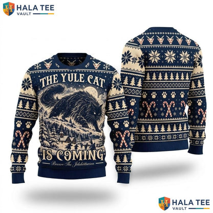Gothic Yule Cat Folklore Ugly Sweater Festive Christmas Graphic Outfit