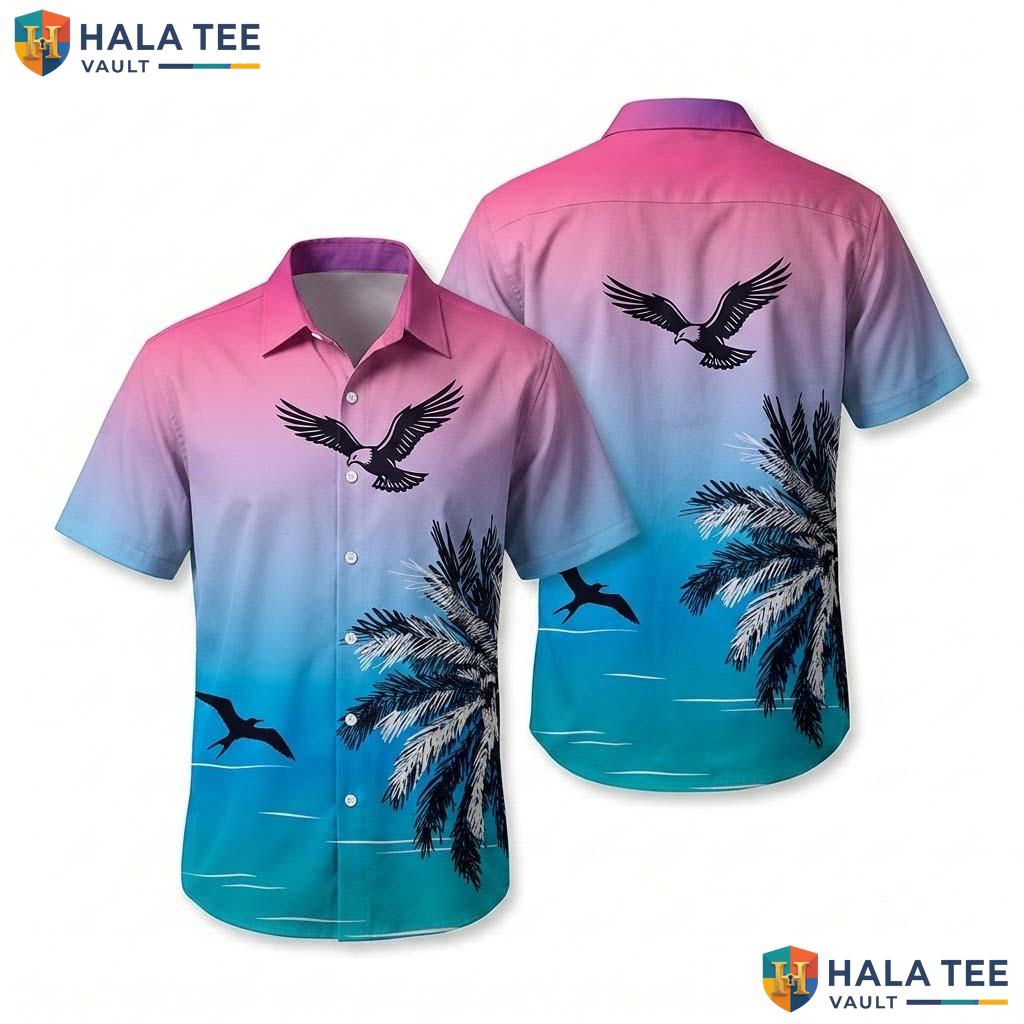 Gradient Coconut Mens Hawaiian Shirt Short Sleeve Aloha Beach Apparel