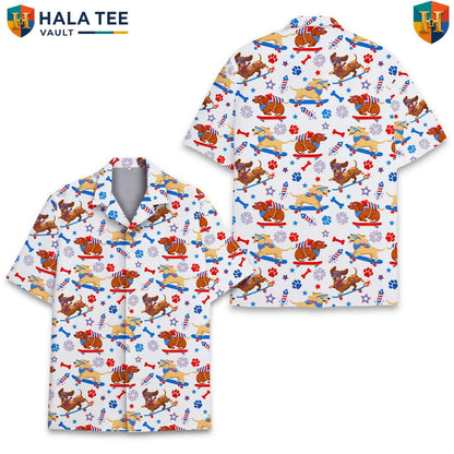 Graphic Wiener Dog Aloha T-Shirt Mens Dachshund Island Vibe Holiday Clothing