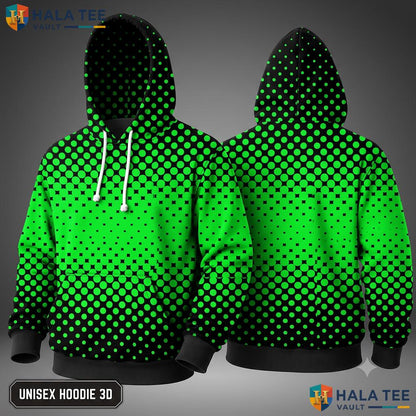 Green Gradient Polka Dot Hoodie Warm Thick 3D Sweatshirt Boys Girls AOP Hoodie
