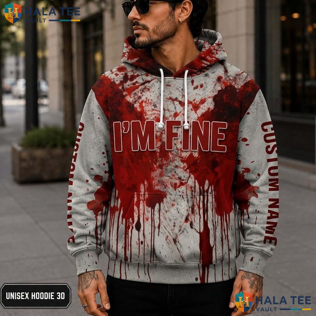 Gruesome Humor Im Fine 3D Printed Hoodie Horror Graphic Halloween Sweatshirt