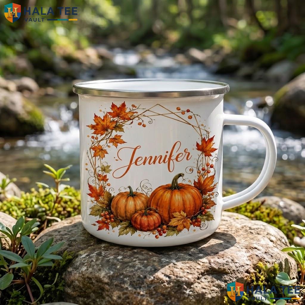 Halloween Wreath Ceramic Accent Mug Scary Spooky Tree Decorative Coffee Mug