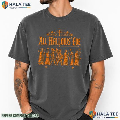 Hallows Eve Catholic Saints Comfort Colors T-Shirt Fall Traditional