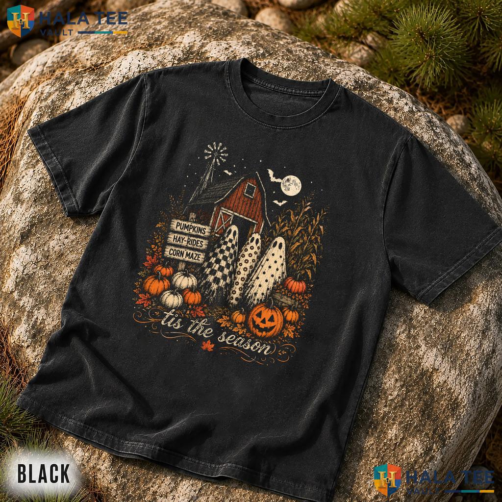 Haunted Barn Farm Ghost Comfort Colors T Shirt Vintage Pumpkin Patch Apparel
