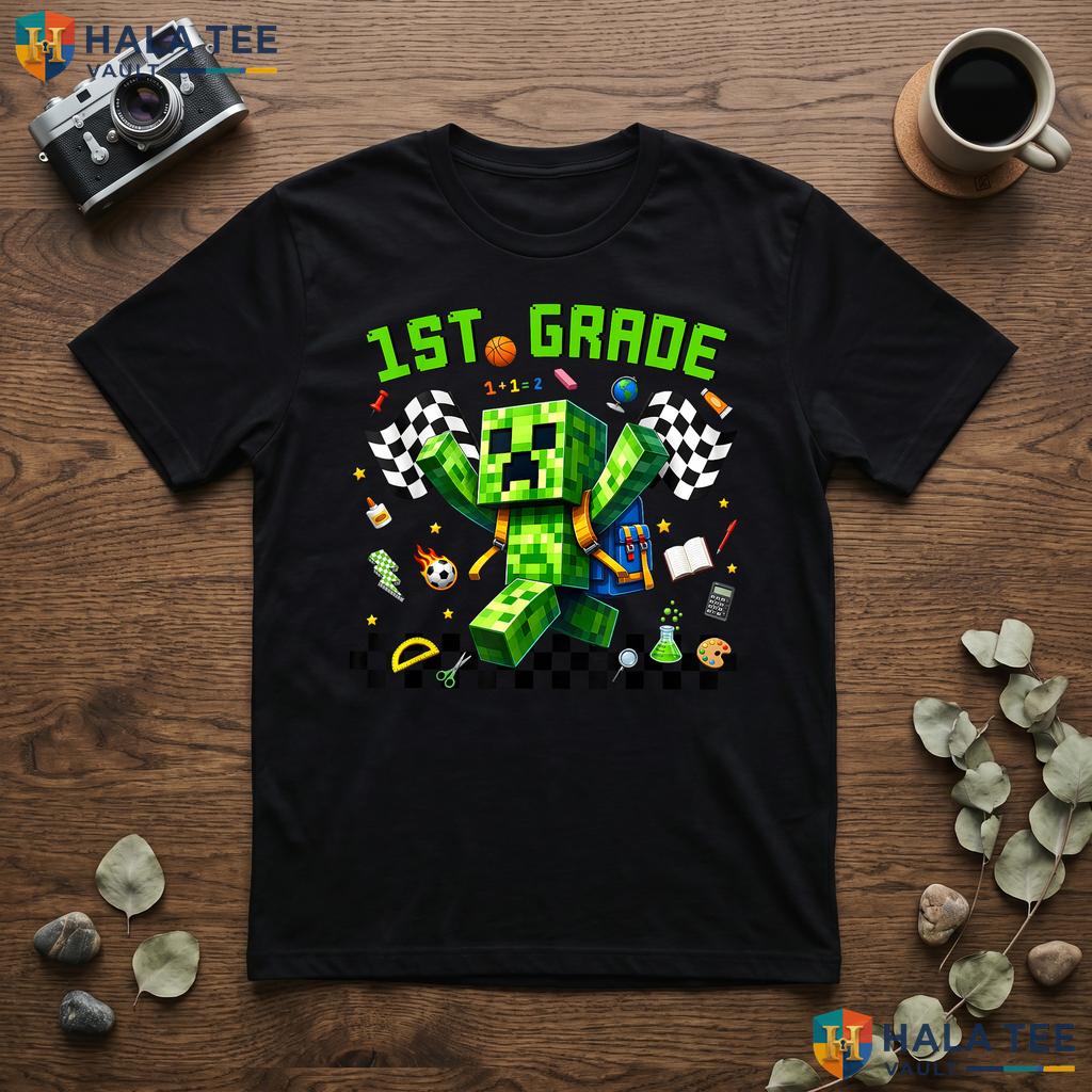Hello 1st Grade Gamer Shirt First Day Of School Gaming Kids Boys Top