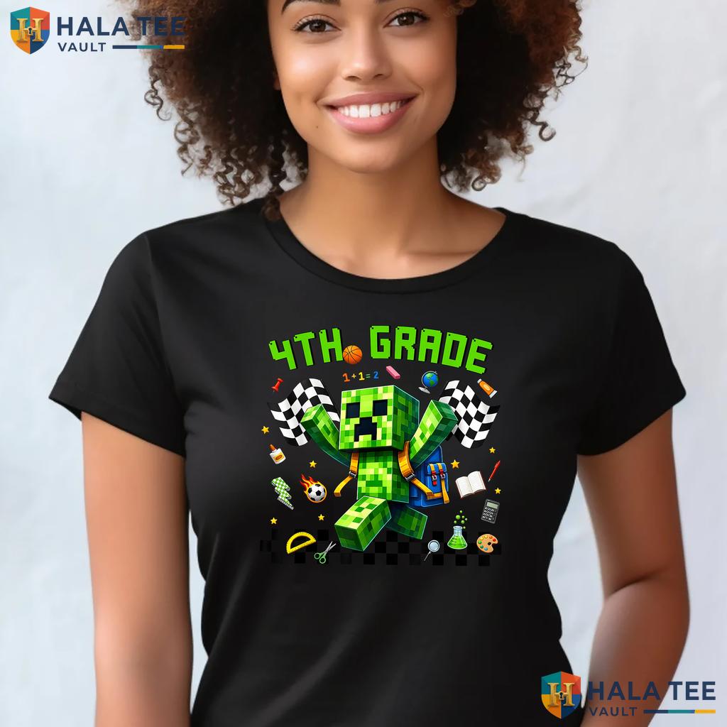 Hello 4th Grade Gamer Shirt First Day Of School Gaming Kids Boys Top Adult