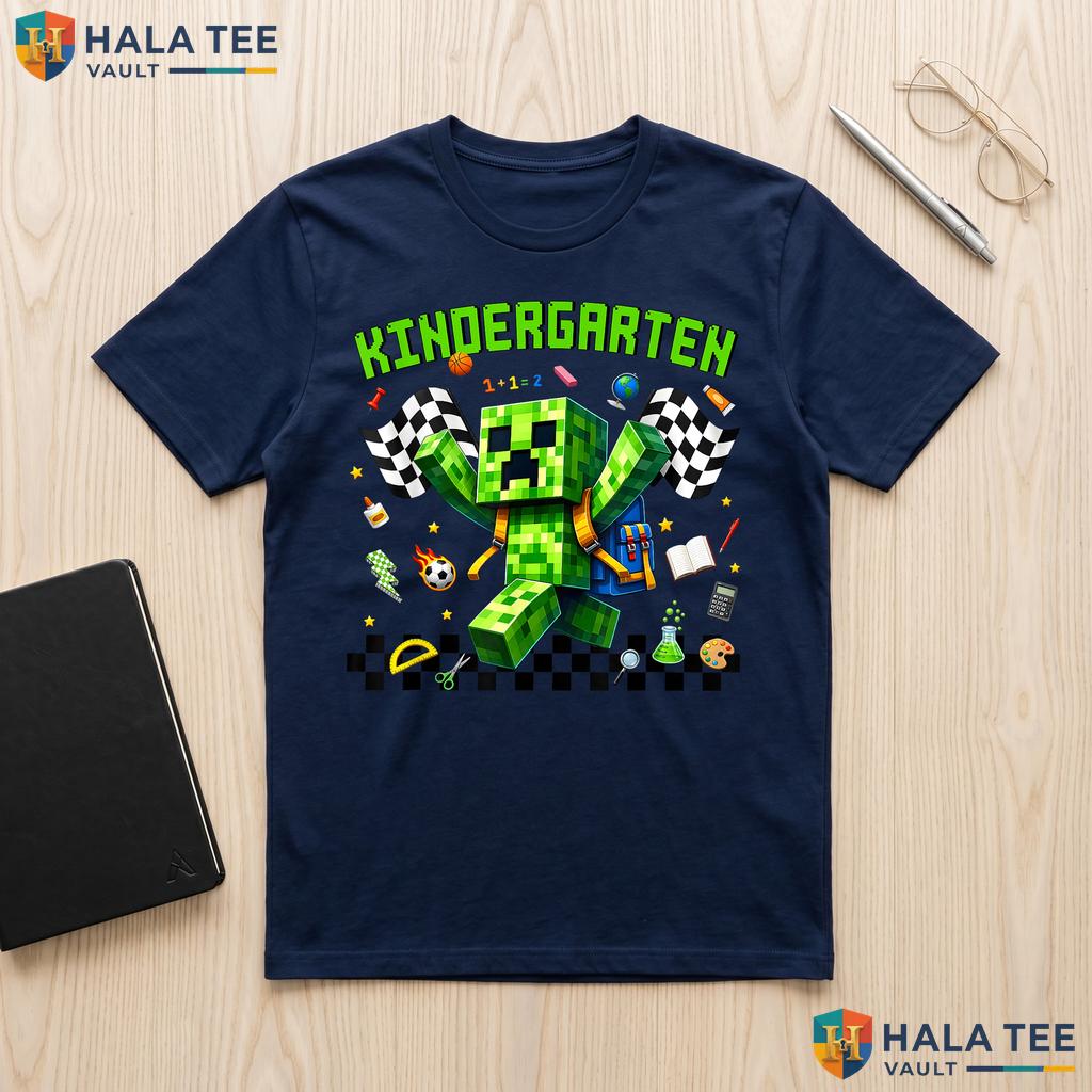Hello Kindergarten Gamer Shirt First Day Of School Gaming Kids Apparel Adult