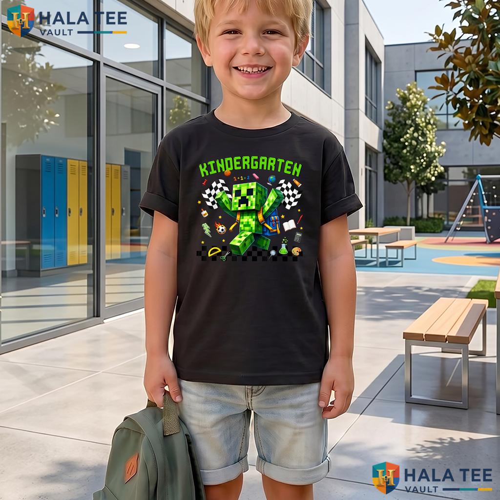Hello Kindergarten Gamer Shirt First Day Of School Gaming Kids Apparel Adult