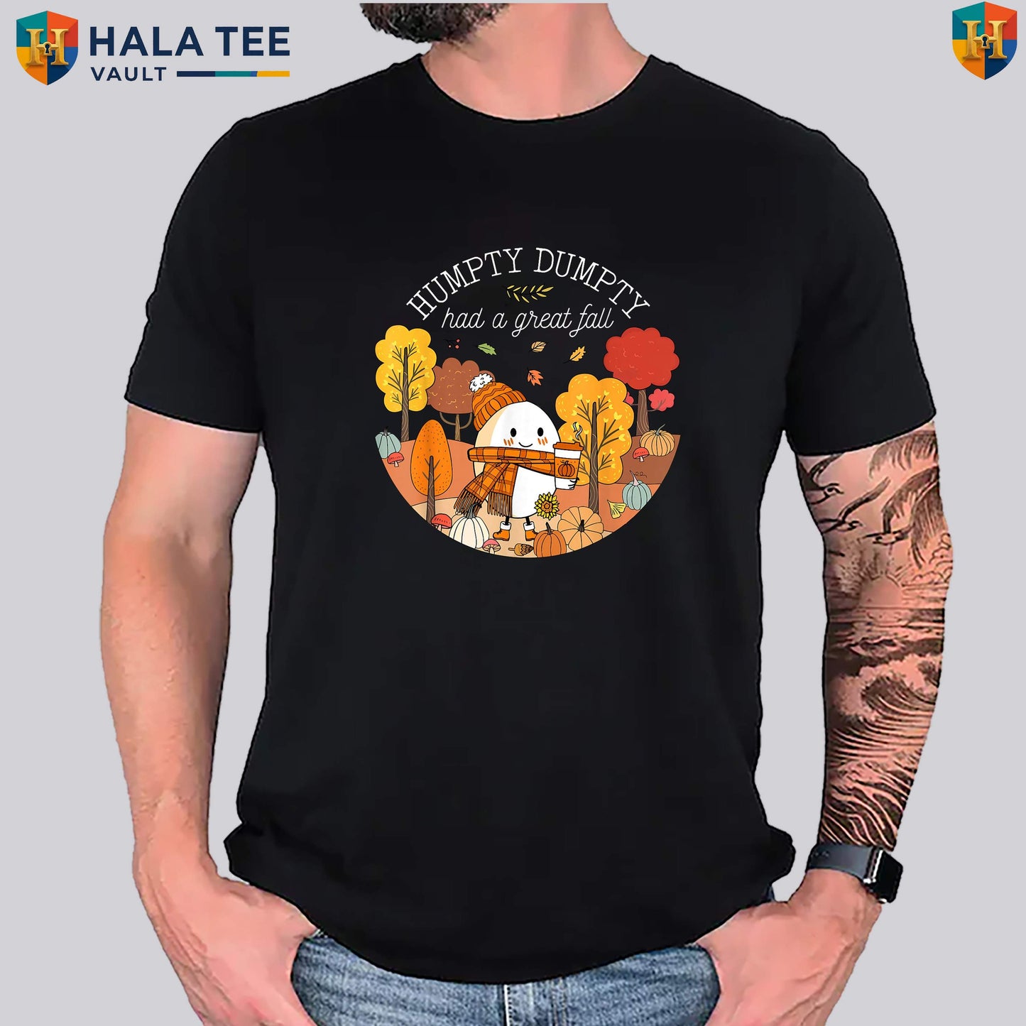 Humpty Dumpty Great Fall T-Shirt Autumn Leaves Thanksgiving Funny Pun Apparel