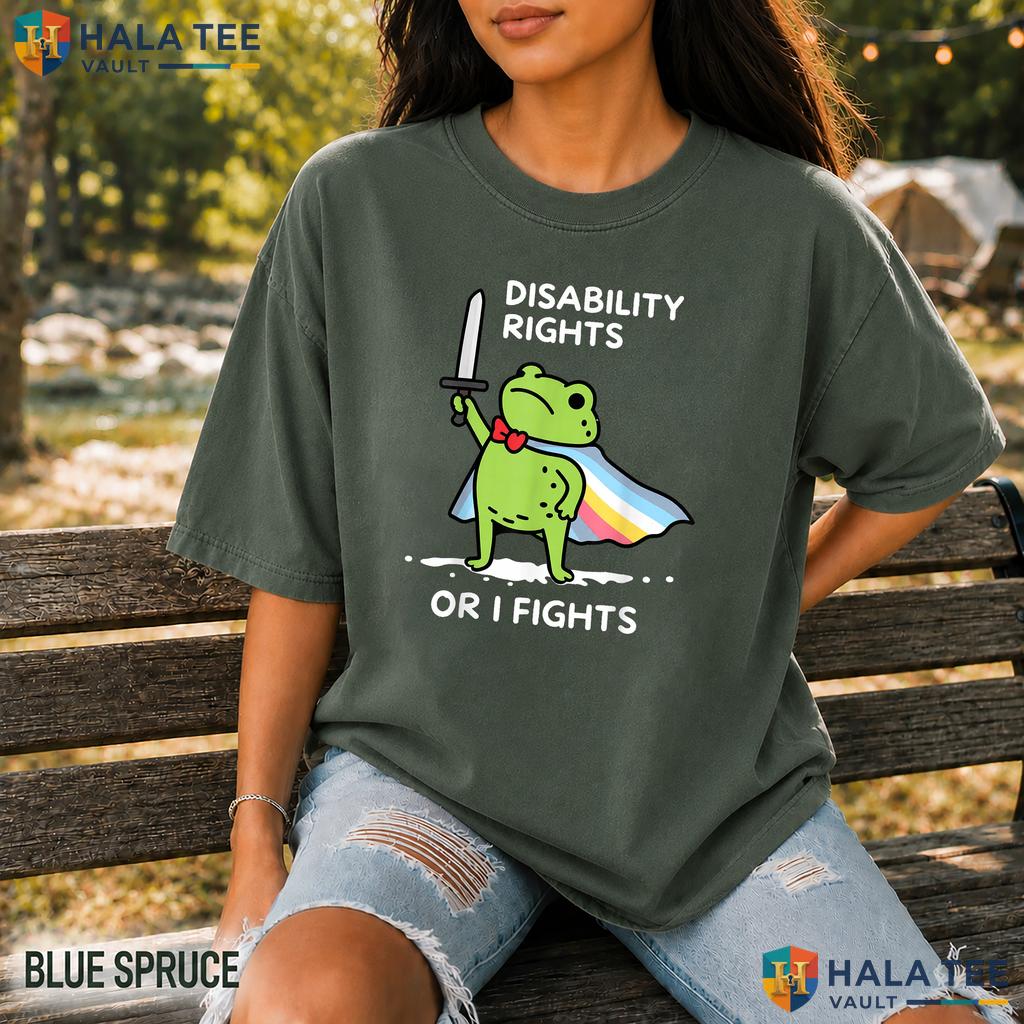 I Will Fight For Rights Comfort Colors T-Shirt Funny Frog Meme Graphic Top