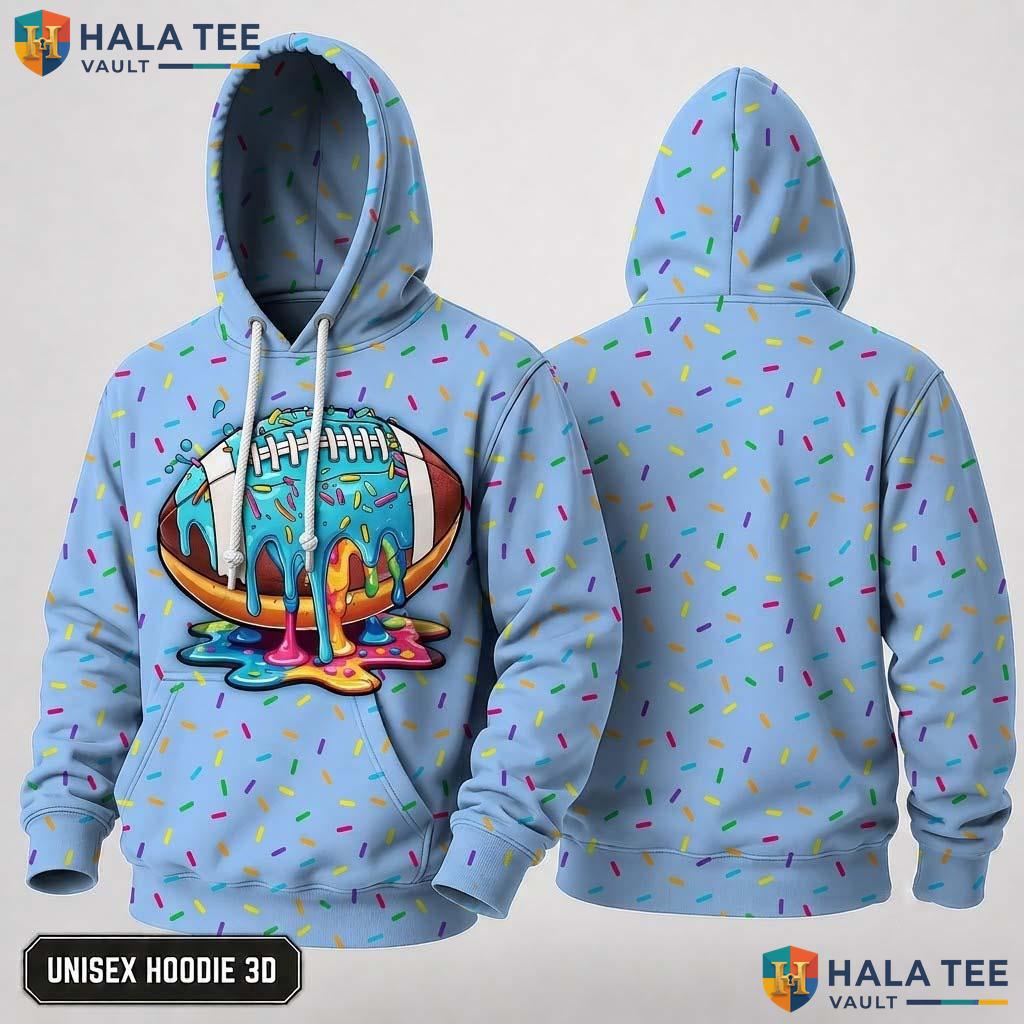 Ice Cream Football 3D Hoodie Warm Thick Sweatshirt Boys Girls Pullover