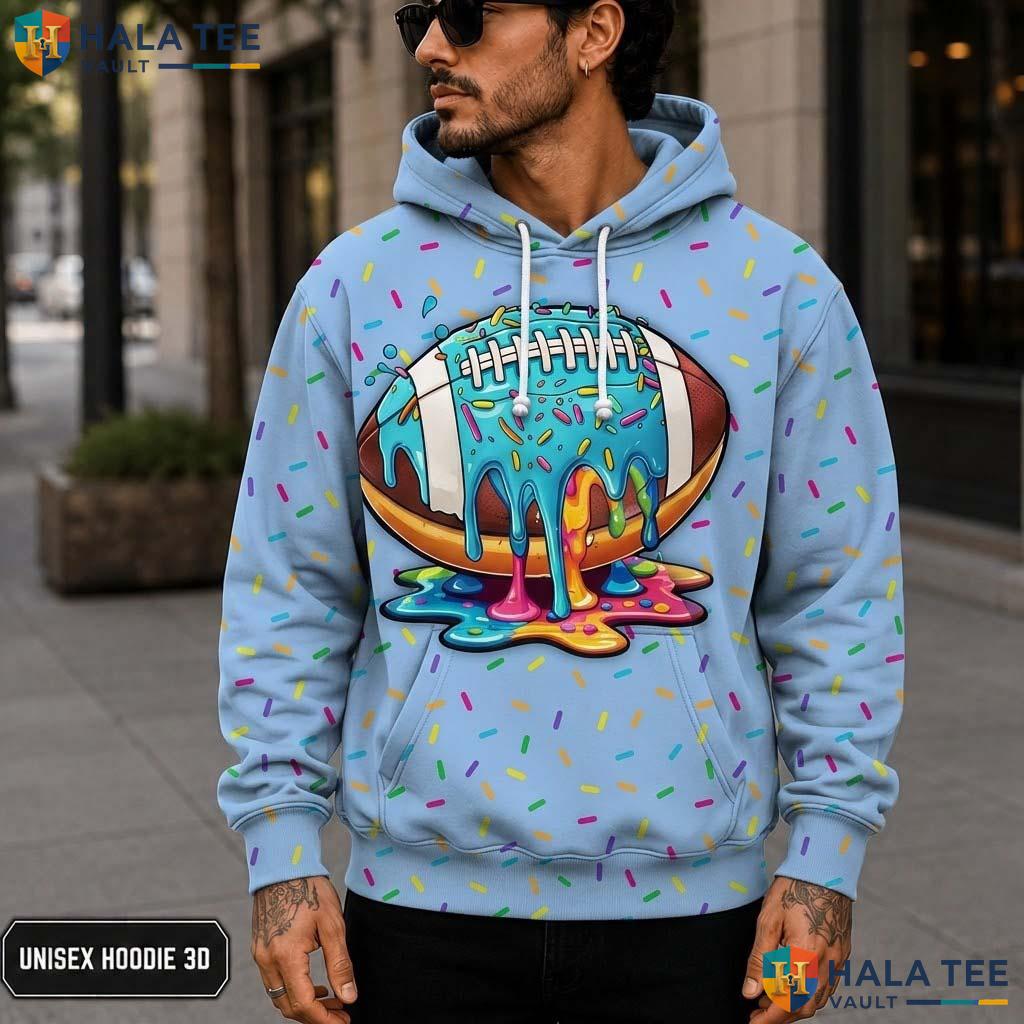 Ice Cream Football 3D Printed Hoodie Warm Thick Sweatshirt Boys Girls Pullover