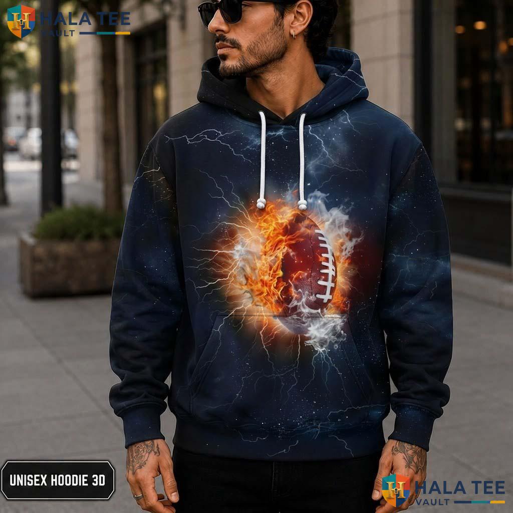 Ice Flame Rugby Kids Hoodie Novelty 3D Printed Galaxy Pullover Apparel 3D Printed Hoodie