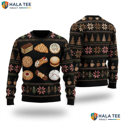 Italian Cookie Food Funny Christmas Sweater Cute Baking Holiday Top