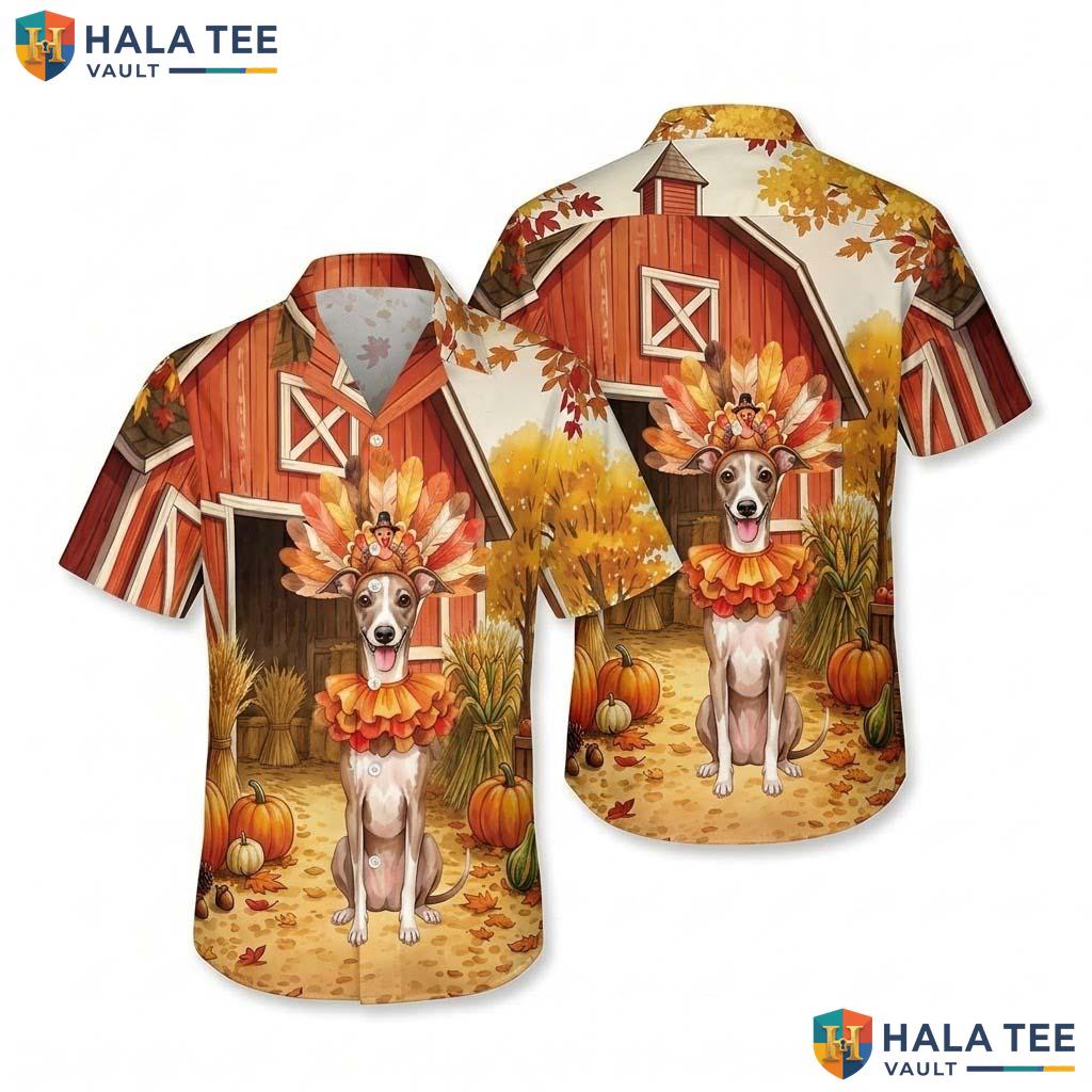 Italian Greyhound Thanksgiving Hawaiian Shirt Turkey Costume Apparel