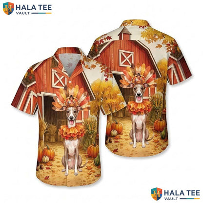 Italian Greyhound Thanksgiving Hawaiian Shirt Turkey Costume Apparel