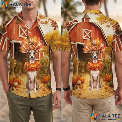 Italian Greyhound Thanksgiving Tropical Shirt Turkey Costume Apparel