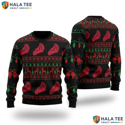 Italian Theme Ugly Christmas Sweater Unisex Festive Xmas Graphic Pullover