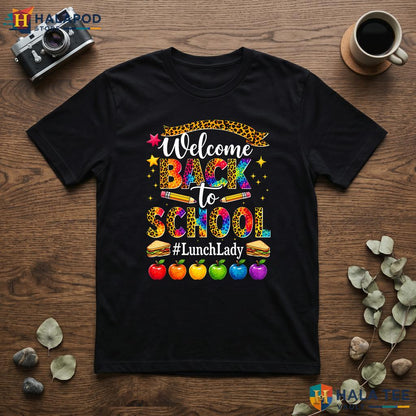 Leopard Lunch Lady School Shirt Cafeteria Staff Welcome Back Apparel