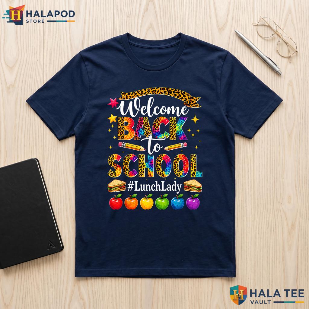 Leopard Lunch Lady School Shirt Cafeteria Staff Welcome Back Apparel Adult