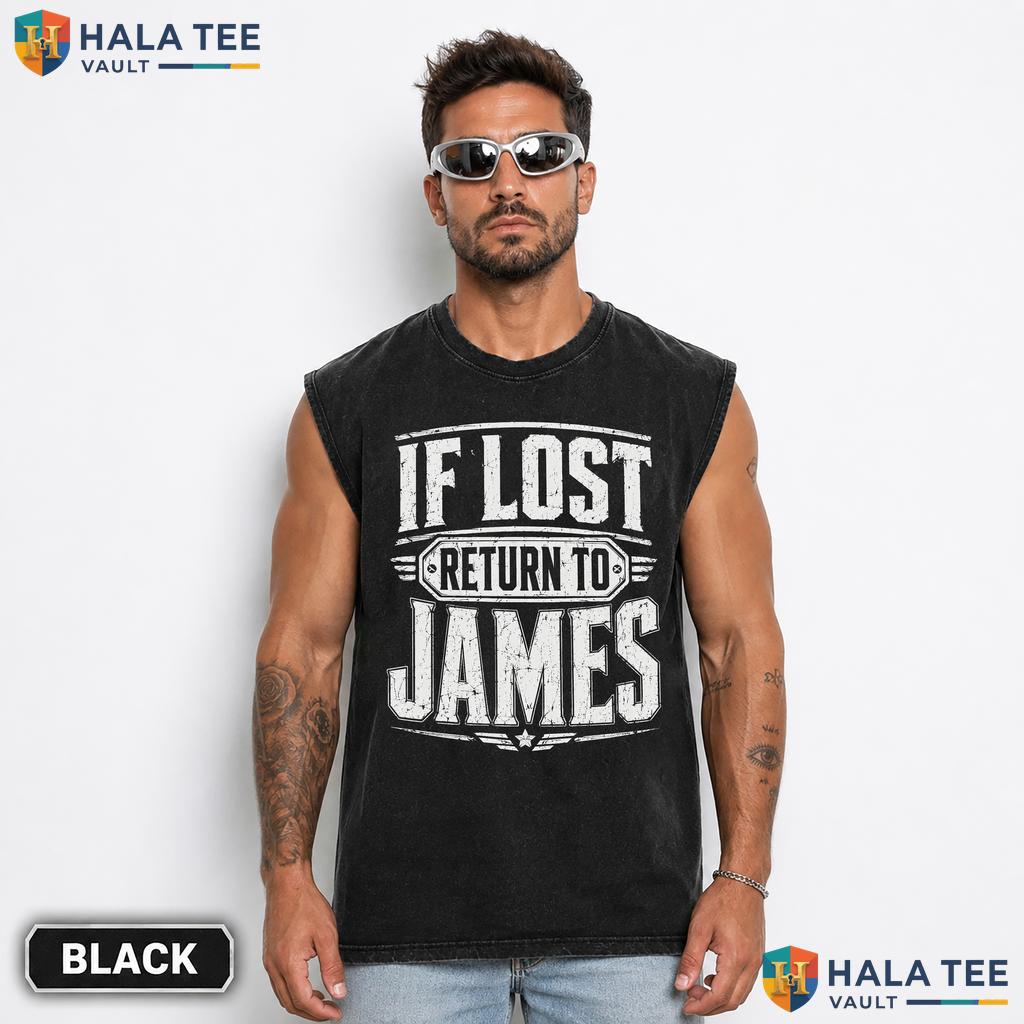 Lost Return James Washed T-Shirt Funny Couple Matching Graphic Apparel Vintage Wash Shirt