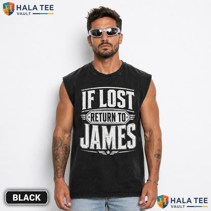 Lost Return James Washed T-Shirt Funny Couple Matching Graphic Apparel Vintage Wash Shirt