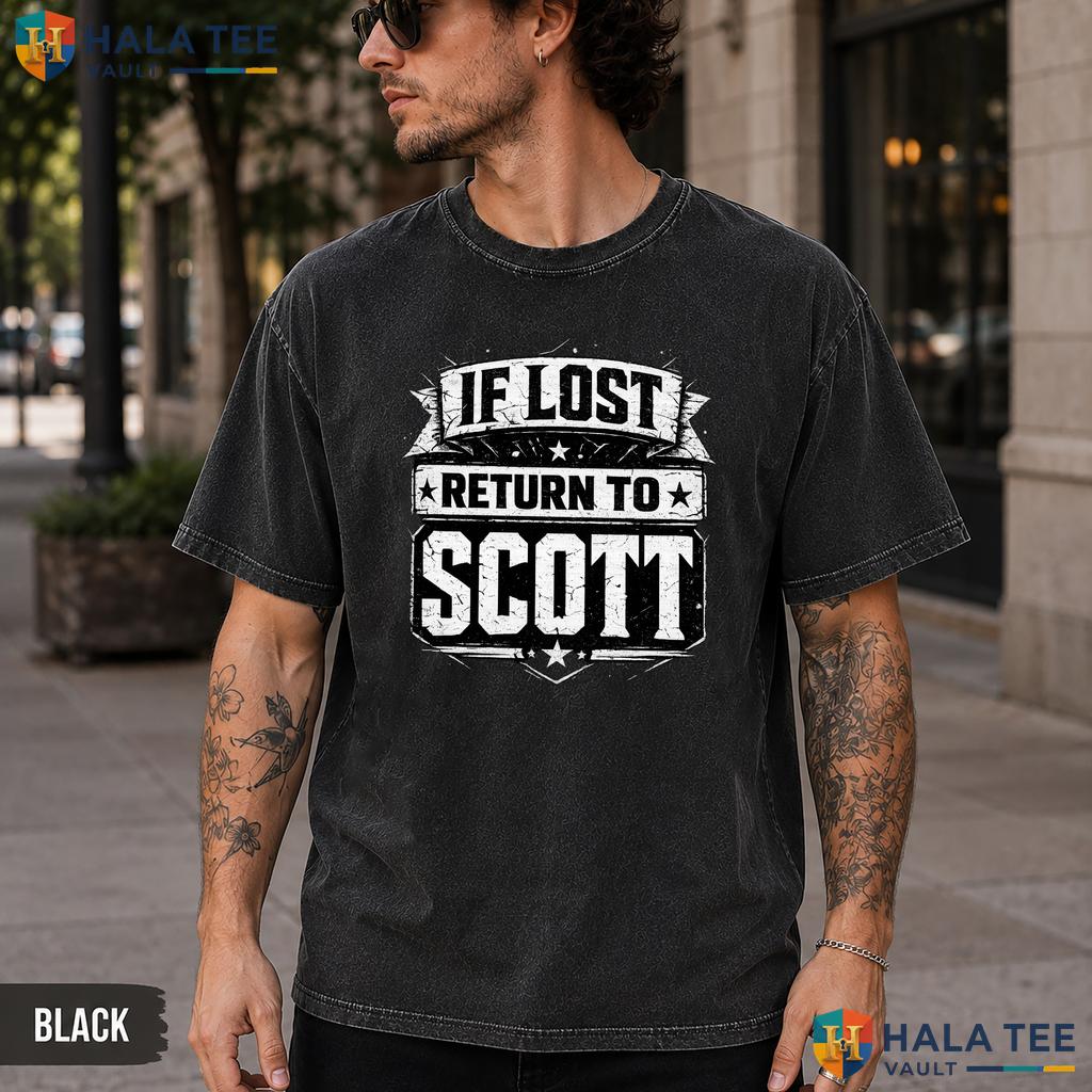 Lost Return Scott Washed T-Shirt Funny Couple Matching Graphic Apparel Top